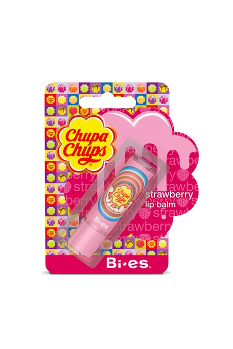 BI-ES Chupa Chups Strawberry Lip Balm 15 ml Çilek Aromalı Çocuk Dudak Balmı Lipbalm