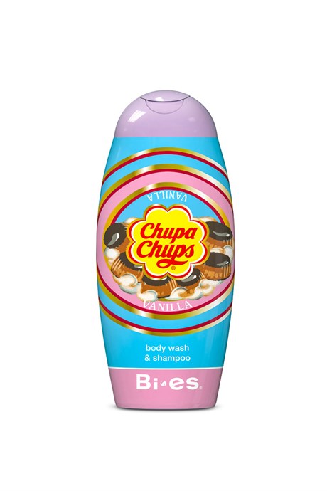 BI-ES Chupa Chups Vanilla Body Wash & Shampoo 250 ml Vanilya Aromalı 2in1 Çocuk Duş Jeli & Şampuan