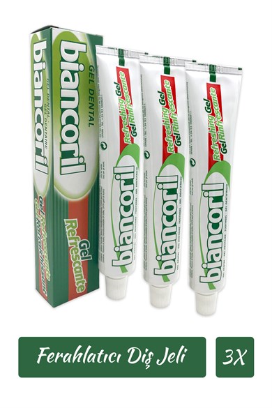 Biancoril 3 Adet Ferahlatıcı Diş Jeli Daha Temiz Dişler İçin Diş Macunu Refreshing Toothgel (3X75ML)