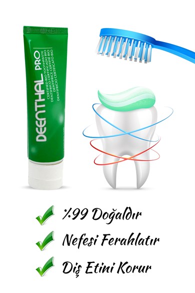 Deenthal Pro Vegan Alkolsüz Diş Bakım Seti 75ml Diş Macunu + 500ml Ağız Çalkalama Suyu Ferahlatıcı Doğal Set